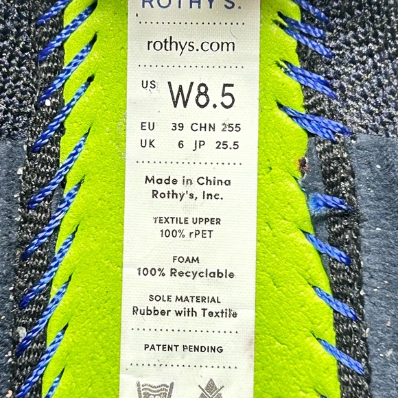 Rothy’s Midnight Navy camo flats loafers size 8.5 - Picture 6 of 6